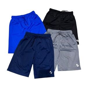 Lot of 4 Boy Athletic Shorts Blue Grey Black Summer Vacation Outdoors Size M Boy